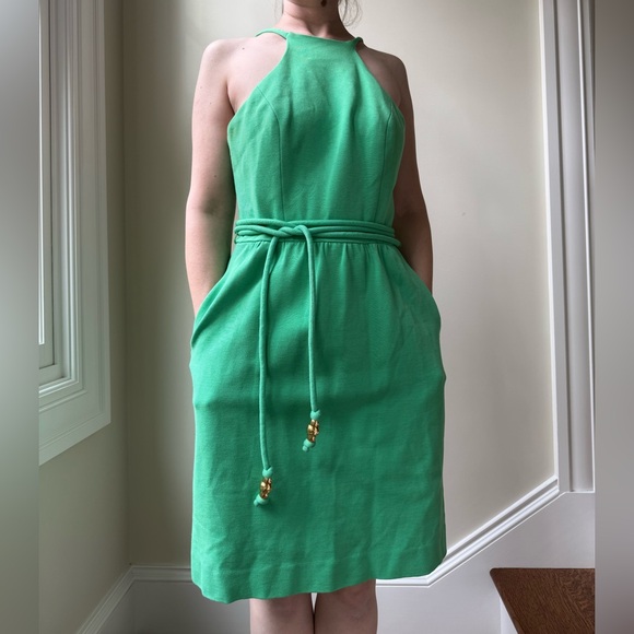 Milly of New York Dresses & Skirts - MILLY NEW‎ YORK Kelly Green Dress Belted Pockets Designer Colorful Feminine M